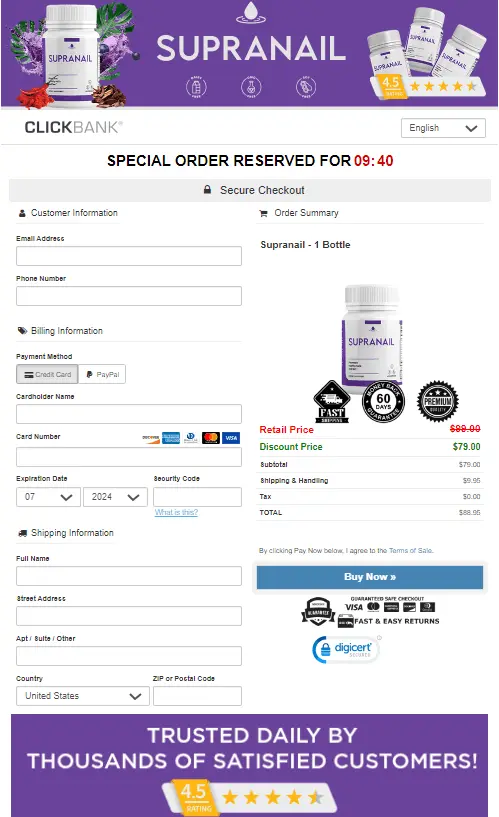 SupraNail order form